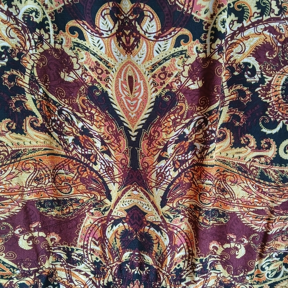 J Jill Paisley Tunic Blouse Top Lightweight Long Sleeve Travel Office - Picture 10 of 14